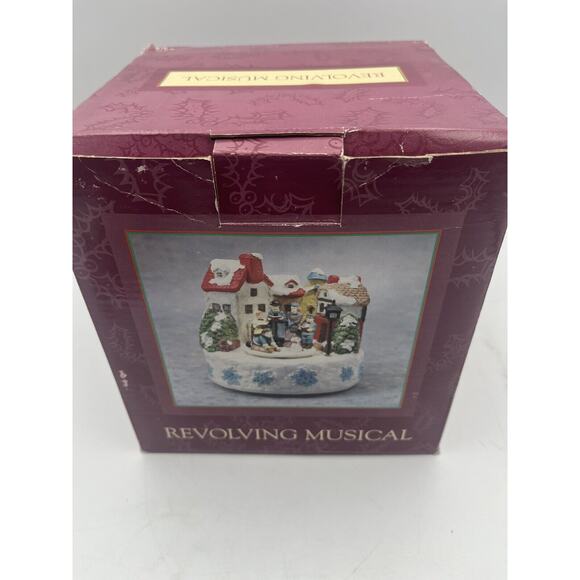 Vintage 1995 Christmas Revolving Musical Figurine Jingle Bells - With BOX - Picture 4 of 6